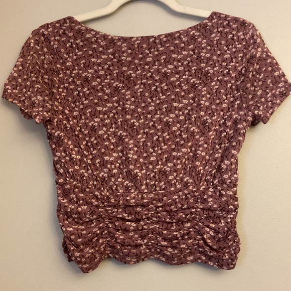 ⭐️ Y2K Aeropostale Ditsy Floral ruched cropped top size s - Picture 6 of 10